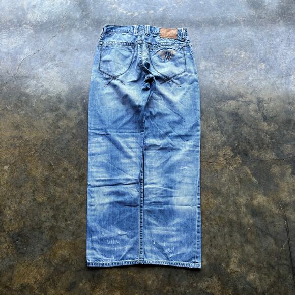 Crazy Vintage Baggy Y2K Artful Dodger‎ Blue Jeans - Picture 1 of 7